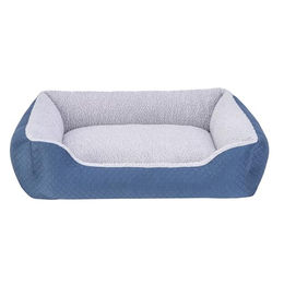 Schecker Hundebett aus flauschigem Plüsch mit abnehmbarem Bezug 105 x 80 cm – Bild 1 von 5