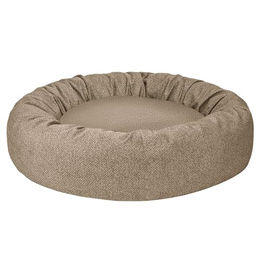 Schecker Hundebett Bensersiel aus Oeko-Tex zertifiziertem Stoff in Braun 100 cm – Bild 1 von 3