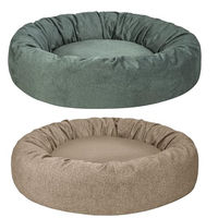 Produktbild von Schecker Hundebett Bensersiel rund aus Polyester in Grün mit Oeko-Tex zertifiziertem Stoff Größe L - 70 cm