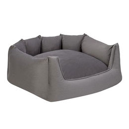 Schecker Hundebett Greetsiel Grau mit Anti-Slip Boden und waschbarem Bezug – Bild 1 von 5