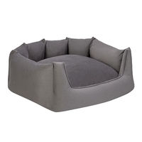 Produktbild von Schecker Hundebett Greetsiel Grau mit Anti-Slip Boden und waschbarem Bezug
