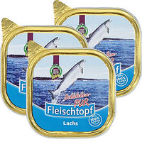 Produktbild von Schecker Hundefutter Lachs Stückchen in Sauce getreidefrei und glutenfrei 3x200g - 3 x 200 g