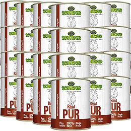 Schecker Hundefutter Nassfutter 100% Rind PUR getreidefrei glutenfrei hypoallergen 24 x 820 g - 24 x 820 g – Bild 1 von 4