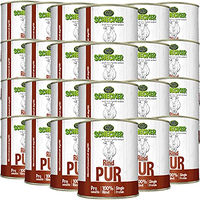 Produktbild von Schecker Hundefutter Nassfutter 100% Rind PUR getreidefrei glutenfrei hypoallergen 24 x 820 g - 24 x 820 g