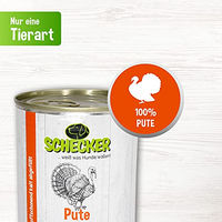 Produktbild von Schecker Hundefutter Nassfutter Pute getreidefrei Adult 6 x 410g Dose - 6 x 410 g