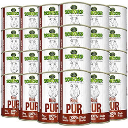 Schecker Hundefutter Nassfutter Rind 100% Pur getreidefrei und glutenfrei 24 x 410g – Bild 1 von 5