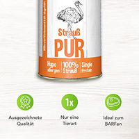 Produktbild von Schecker Hundefutter Strauß Nassfutter getreidefrei und glutenfrei 6 x 410 g - 6 x 410 g