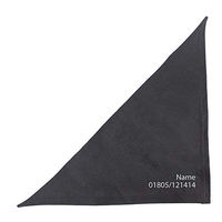 Produktbild von Schecker Hundehalsband Schwarz Besticktes Hundehalstuch Bandana 35cm Individuell mit Name und Telefonnummer