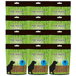 Schecker Hundeleckerli PUR Streifen Truthahn getreidefrei glutenfrei monoprotein 12 x 100g - 12 x 100 g – Bild 1 von 5