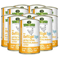 Produktbild von Schecker Hundemenü Geflügel Light Nassfutter für Adult Hunde zur Gewichtskontrolle 12 x 410 g - 12 x 410 g