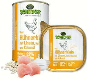 Schecker Hundemenü Huhn Nassfutter für erwachsene Hunde Monoprotein getreidefrei glutenfrei 200g - 200 g – Bild 1 von 1