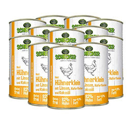 Schecker Hundemenü Hühnerklein mit Linsen und Kokosöl fettarm zur Gewichtsreduktion 12 x 410 g - 12 x 410 g – Bild 1 von 2