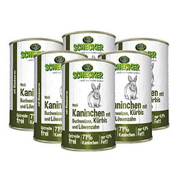 Schecker Hundemenü Kaninchen getreidefrei hypoallergen 6 x 410 g - 6 x 410 g – Bild 1 von 3