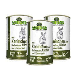 Schecker Hundemenü Kaninchen mit Buchweizen und Kürbis getreidefrei 3 x 410 g - 3 x 410 g – Bild 1 von 2