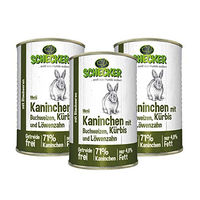 Produktbild von Schecker Hundemenü Kaninchen mit Buchweizen und Kürbis getreidefrei 3 x 410 g - 3 x 410 g