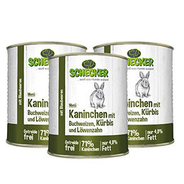 Schecker Hundemenü Kaninchen mit Buchweizen und Kürbis getreidefrei 3 x 820 g - 3 x 820 g – Bild 1 von 2