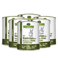 Produktbild von Schecker Hundemenü Nassfutter Kaninchen mit Buchweizen und Kürbis getreidefrei hypoallergen 6 x 820 g - 6 x 820 g