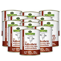 Produktbild von Schecker Hundemenü Nassfutter mit Kalb für Adult, getreidefrei, glutenfrei und hypoallergen, 12 x 820 g - 12 x 820 g