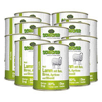 Produktbild von Schecker Hundemenü Nassfutter mit Lamm und Reis glutenfrei 12 x 820 g - 12 x 820 g