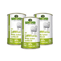Produktbild von Schecker Hundemenü Nassfutter mit Lamm und Reis glutenfrei 3 x 410 g - 3 x 410 g