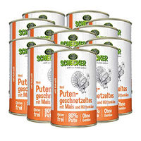 Produktbild von Schecker Hundemenü Pute Stückchen in Sauce mit hohem Fleischanteil 12 x 410 g - 12 x 410 g