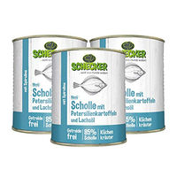 Produktbild von Schecker Hundemenü Scholle mit Fisch in Sauce getreidefrei 3 x 820 g - 3 x 820 g