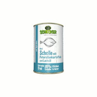 Produktbild von Schecker Hundemenu Scholle mit Lachsöl Getreidefrei und mit hohem Fleischanteil 410g - 410 g
