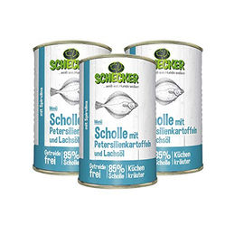 Schecker Hundemenü Scholle Nassfutter für Hunde getreidefrei glutenfrei hypoallergen 3 x 410 g - 3 x 410 g – Bild 1 von 2