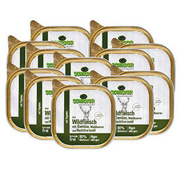 Schecker Hundemenü Wildfleisch mit Gemüse und Waldbeeren getreidefrei hypoallergen 12 x 200 g - 12 x 200 g – Bild 1 von 3