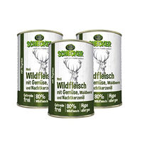 Produktbild von Schecker Hundemenü Wildfleisch mit Gemüse und Waldbeeren getreidefrei hypoallergen 3 x 410 g - 3 x 410 g