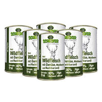 Produktbild von Schecker Hundemenü Wildfleisch mit Gemüse und Waldbeeren getreidefrei hypoallergen 6 x 410 g - 6 x 410 g