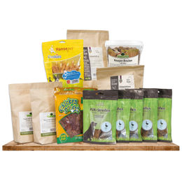 Produktbild von Schecker Hundesnack Geflügelpaket mit Trockenfleisch aus Huhn - 3,7 kg