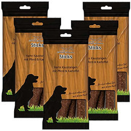 Schecker Hundesnack Harte Kaustangen Pferd und Kartoffel Hypoallergen 5 x 200 g - 5 x 200 g – Bild 1 von 4