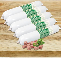 Schecker Hundesnack Leberwurst mit Hühnerfleisch 5 x 200g - 5 x 200 g – Bild 1 von 2