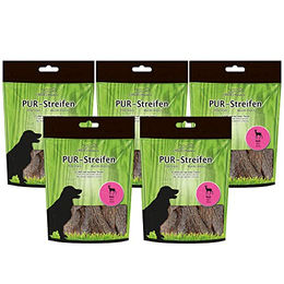 Schecker Hundetrockenfleisch Reh Streifen Monoprotein Hypoallergen 5 x 100g - 5 x 100 g – Bild 1 von 3
