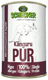 Schecker Känguru Nassfutter für Hunde Adult Hypoallergen Getreidefrei Glutenfrei Monoprotein Ausschlussdiät - 410 g – Bild 1 von 2