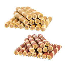 Schecker Kausnack Gefüllte Ringelröllchen mit Huhn und Ente für Hunde 2 x 255 g - 255 g – Bild 1 von 3