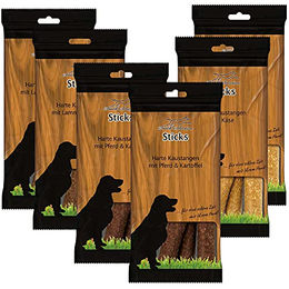 Schecker Kausnack Harte Kaustangen mit Pferd und Lamm aus Reis-Kartoffel-Teig Hypoallergen 6 x 200 g – Bild 1 von 8