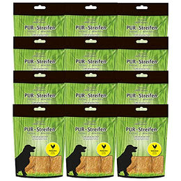 Schecker Kausnack Hühnchen Streifen Monoprotein Hypoallergen 12 x 100 g - 12 x 100 g – Bild 1 von 3