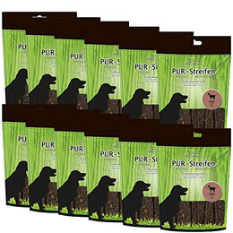 Schecker Kaustreifen Ziege Trockenfleisch Getreidefrei Monoprotein Hypoallergen 12 x 100g - 12 x 100 g – Bild 1 von 3