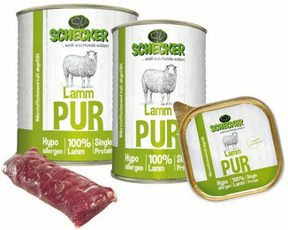 Schecker Lamm PUR Nassfutter für erwachsene Hunde ohne Zuckerzusatz Farbstoffe oder Konservierungsstoffe - 410 g – Bild 1 von 1