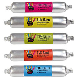 Schecker Meatfingers PUR Barf Snack Lamm Monoprotein für Hunde – Bild 1 von 3