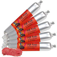 Produktbild von Schecker Meatfingers PUR Rind Hundewurst Monoprotein Belohnungssnack 5 x 70 g - 5 x 70 g