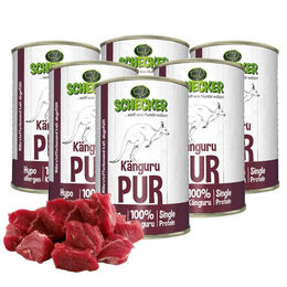 Produktbild von Schecker Nassfutter Känguru PUR getreidefrei und glutenfrei 6 x 410 g - 6 x 410 g