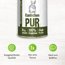 Schecker Nassfutter Kaninchen PUR getreidefrei sensitive 24 x 410 g - 24 x 410 g – Bild 1 von 2