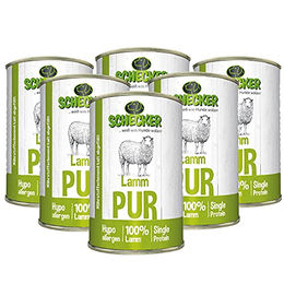 Schecker Nassfutter Lamm Sensitive getreidefrei und glutenfrei 6 x 410 g - 6 x 410 g – Bild 1 von 3