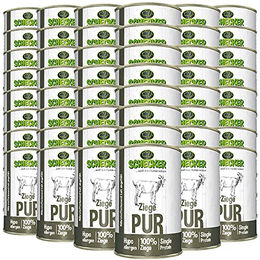 Schecker Nassfutter Ziege Stückchen in Sauce getreidefrei und glutenfrei 48 x 410 g - 48 x 410 g – Bild 1 von 6