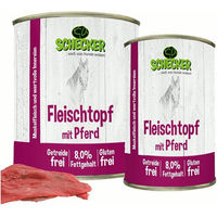 Produktbild von Schecker Pferdenassfutter für Adult mit Pferdestückchen in Sauce, getreidefrei und glutenfrei, 410g Dose - 410 g