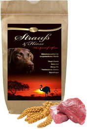 Schecker Premium Trockenfutter Strauß und Hirse für erwachsene Hunde hypoallergen glutenfrei mit Omega-Ölen - 1,5 kg – Bild 1 von 3