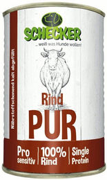 Schecker Rind PUR Nassfutter für erwachsene Hunde mit Allergie-Eignung 820g - 820 g – Bild 1 von 2